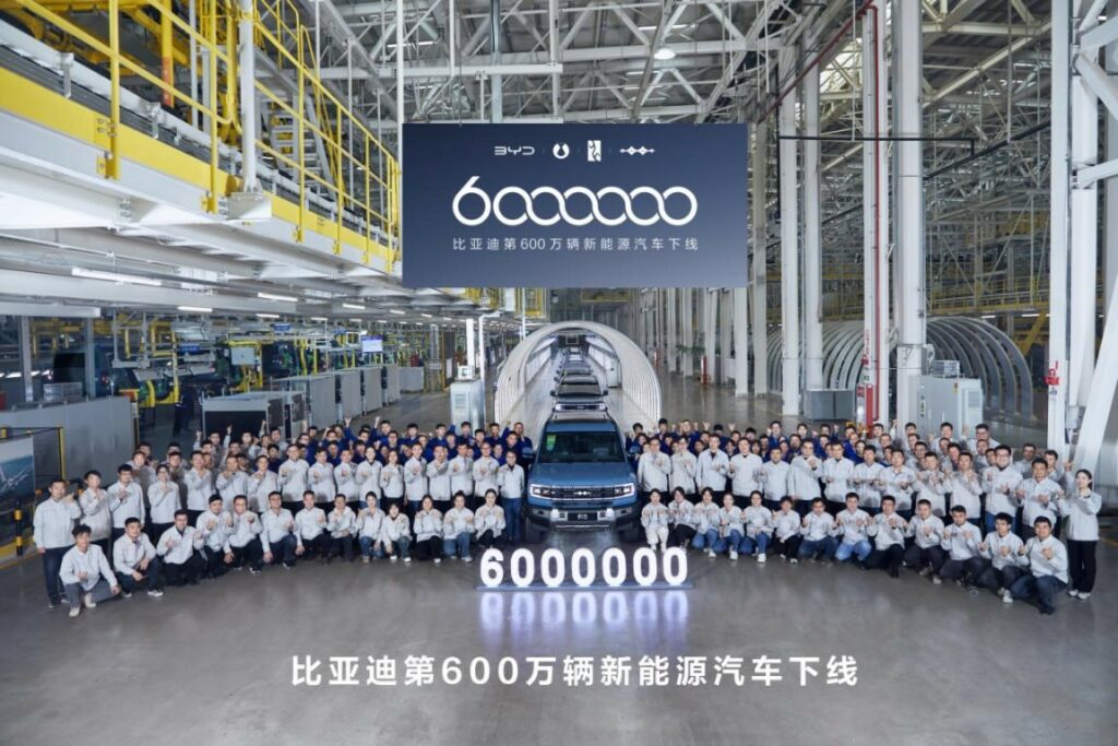 BYD PONE EN MARCHA SU VEHÍCULO DE NUEVA ENERGÍA NÚMERO 6 MILLONES